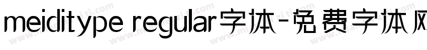 meiditype regular字体字体转换